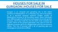 Houses for sale in gurgaon houses for sale