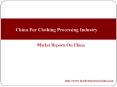 China Fur Clothing Processing Industry PowerPoint PPT Presentation