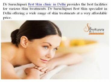Dr Suruchipuri Best Skin Specialist Clinic in West Delhi