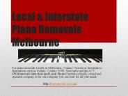 Local & Interstate Piano Removals Melbourne