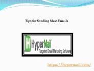 Tips for Sending Mass Emails