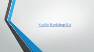 Studio Backdrops Kit