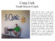 Craig Curk - Youth Soccer Coach