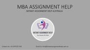 Mba Assignment Help - Instant Assignment Help Australia
