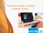 The Starter Guide To Mobile Usability Testing