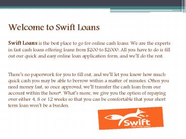 Swift Loans