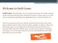 Swift Loans PowerPoint PPT Presentation