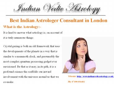 Indian Astrologer in London