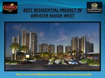 Best  Residential Project in Greater Noida West