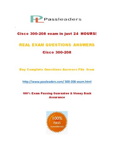 Passleader 300-208 Practice Test