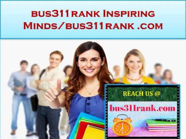 bus311rank Real Success/bus311rank.com