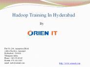 Best Hadoop Training In Hyderabad