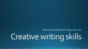Creative Writings Skills