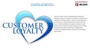 Loyalty programs