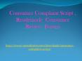 Consumer Complaint Script - Readymade  Consumer Review  Forum PowerPoint PPT Presentation