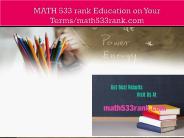 MATH 533 rank Education on Your Terms/math533rank.com