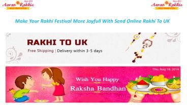 Send Rakhi to UK  Online