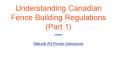 Understanding Canadian Fence Building Regulations (Part 1) PowerPoint PPT Presentation
