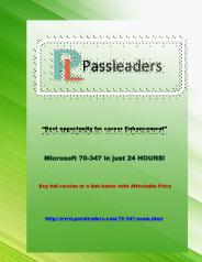 Passleader 70-347 Practice Questions