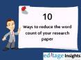 10 Ways reduce the word count of your research paper PowerPoint PPT Presentation
