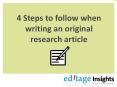 4 Steps to follow when writing an original research article PowerPoint PPT Presentation