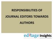 Responsibilities of journal editors towards authors