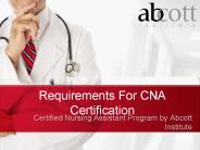CNA Certification Requirements - Abcott