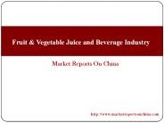 Fruit & Vegetable Juice and Beverage Industry (1)