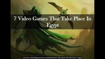 7 Video Games That Take Place in Egypt