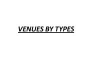 Venues by Types
