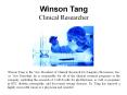 Winson Tang - Clinical Researcher PowerPoint PPT Presentation