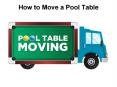 How to Move a Pool Table PowerPoint PPT Presentation