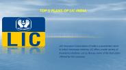 Top 5 Plans of LIC India