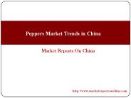 Peppers Market Trends in China