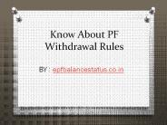 EPF withdrawal rules