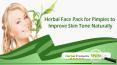 Herbal Face Pack For Pimples To Improve Skin Tone Naturally