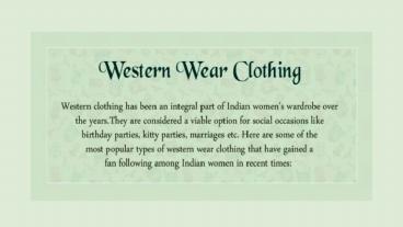 Latest Trendy Wear of Western Dresses