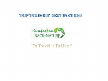 Tourist Attraction of west Bengal