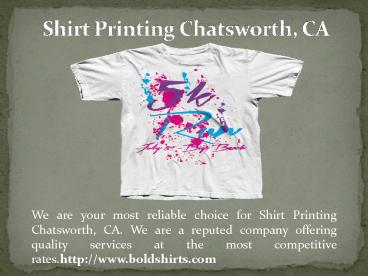 Custom T Shirt Printing