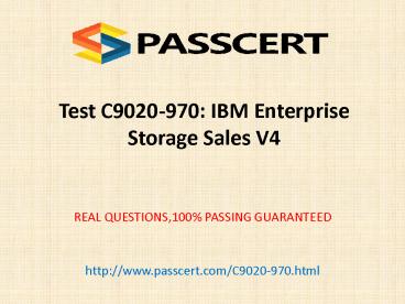 IBM C9020-970 real questions and answers