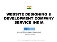 Website Designing and development company service from india