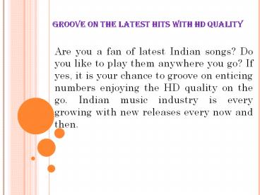 Groove On The Latest Hits With HD Quality