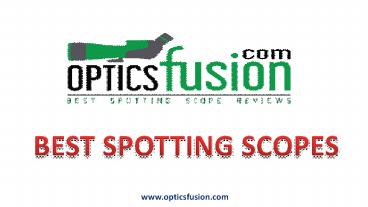 Best Spotting Scope For Hunting Review.