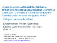 Amazinga Amane Ahlanzekile, Eziphansi, Ukhohliwe Amanzi Ubuchwepheshe / Econlogical, Low Cost, Less Well Known Water Technology for The Future(1of11)