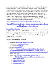 Smart Video Metrics review - (FREE) Jaw-drop bonuses