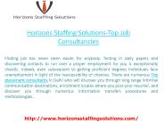 Horizons Staffing Solutions-Top Job Consultancies