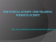 B2B Portal Script, B2B Trading Website Script