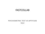 PSYCHOMETRIC TEST VS APTITUDE TEST