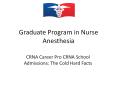 Graduate Program in Nurse Anesthesia PowerPoint PPT Presentation