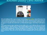 Kitchen Utility Carts Advice